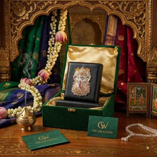 Ganesh Multicolor resin gift idol - view 9 | GW Creations