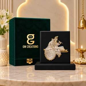 Radha Krishna Multicolor resin gift idol - view 1 | GW Creations