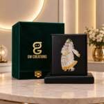 Radha Krishna Black And Gold resin gift idol - view 1 | GW Creations