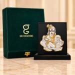 Makhan Chor Krishna Multicolor resin gift idol - view 1 | GW Creations