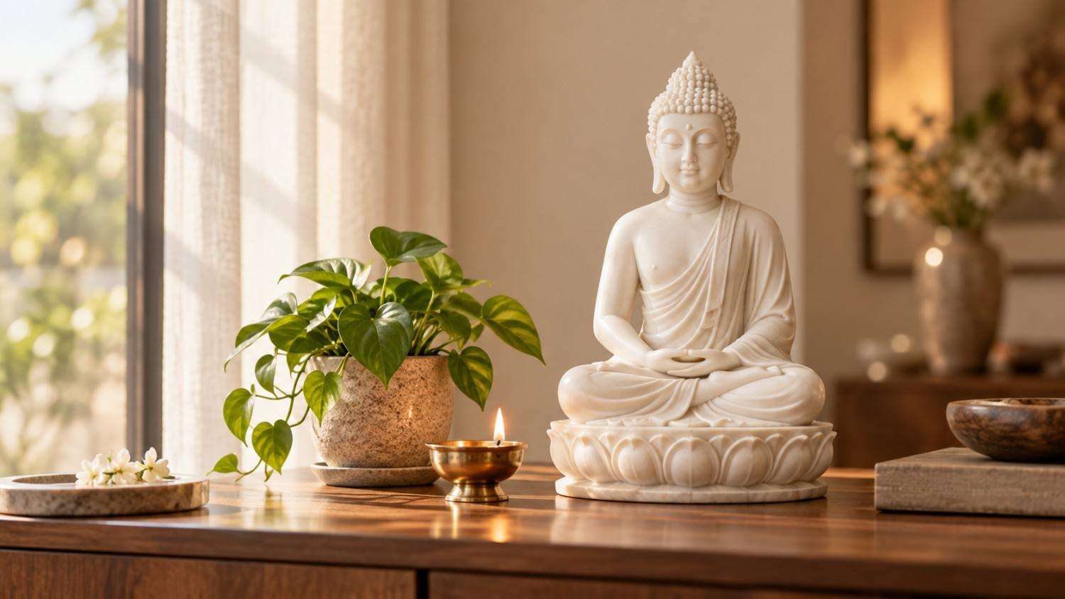 where to keep Buddha statue for positive energy
