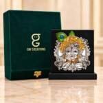 Baby Krishna Gold resin gift idol - view 1 | GW Creations